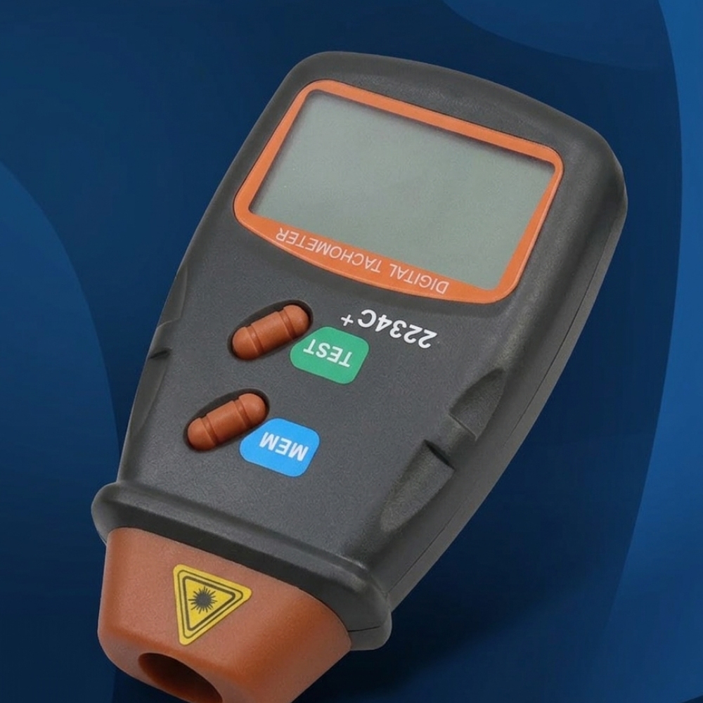 Industrial Laser Tachometer - Ręczny cyfrowy laserowy tachometr bezdotykowy, miernik