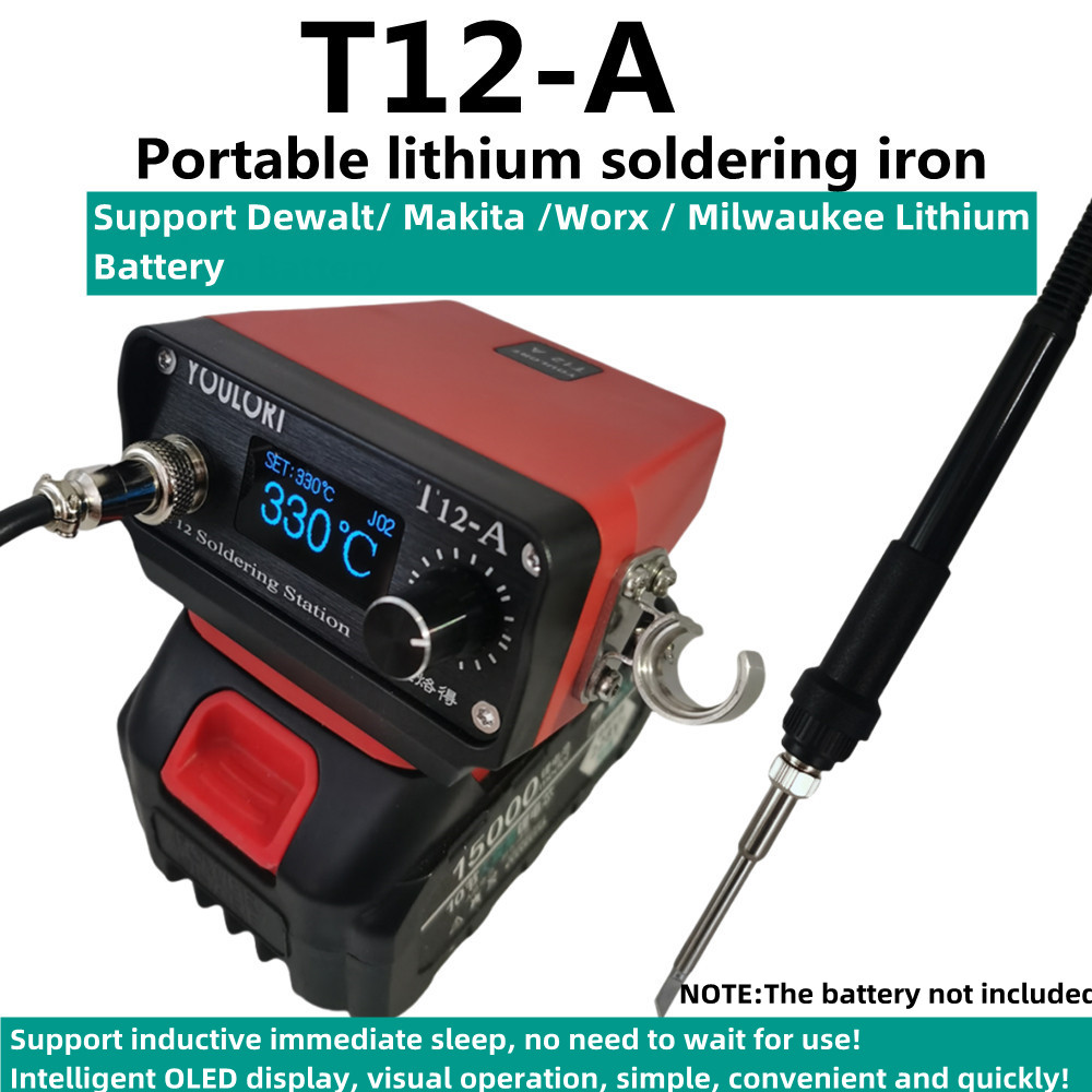 Industrial Laser Soldering Iron - YOULORT T12 bezprzewodowa stacja lutownicza lutownica