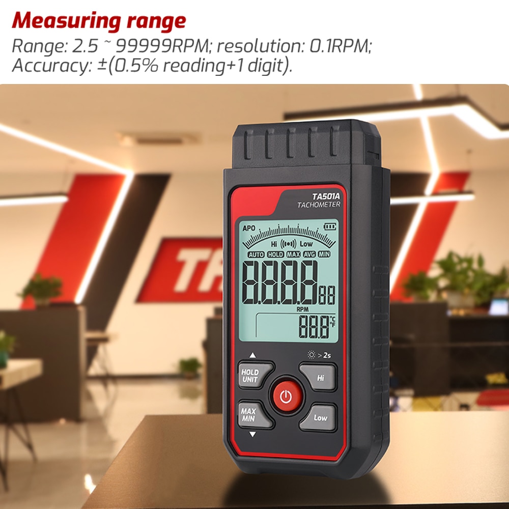 TA501A Obrotomierz laserowy do – Industrial Laser Tachometer recenzja i cena