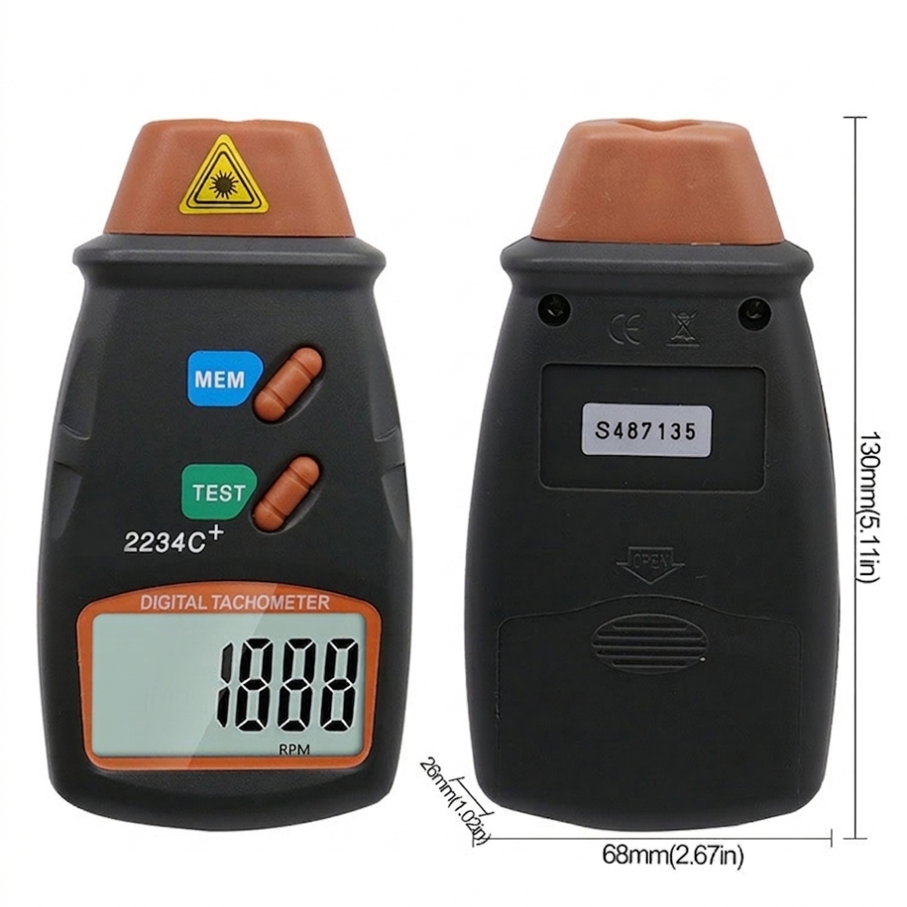 Ręczny cyfrowy laserowy tachom – Industrial Laser Tachometer recenzja i cena