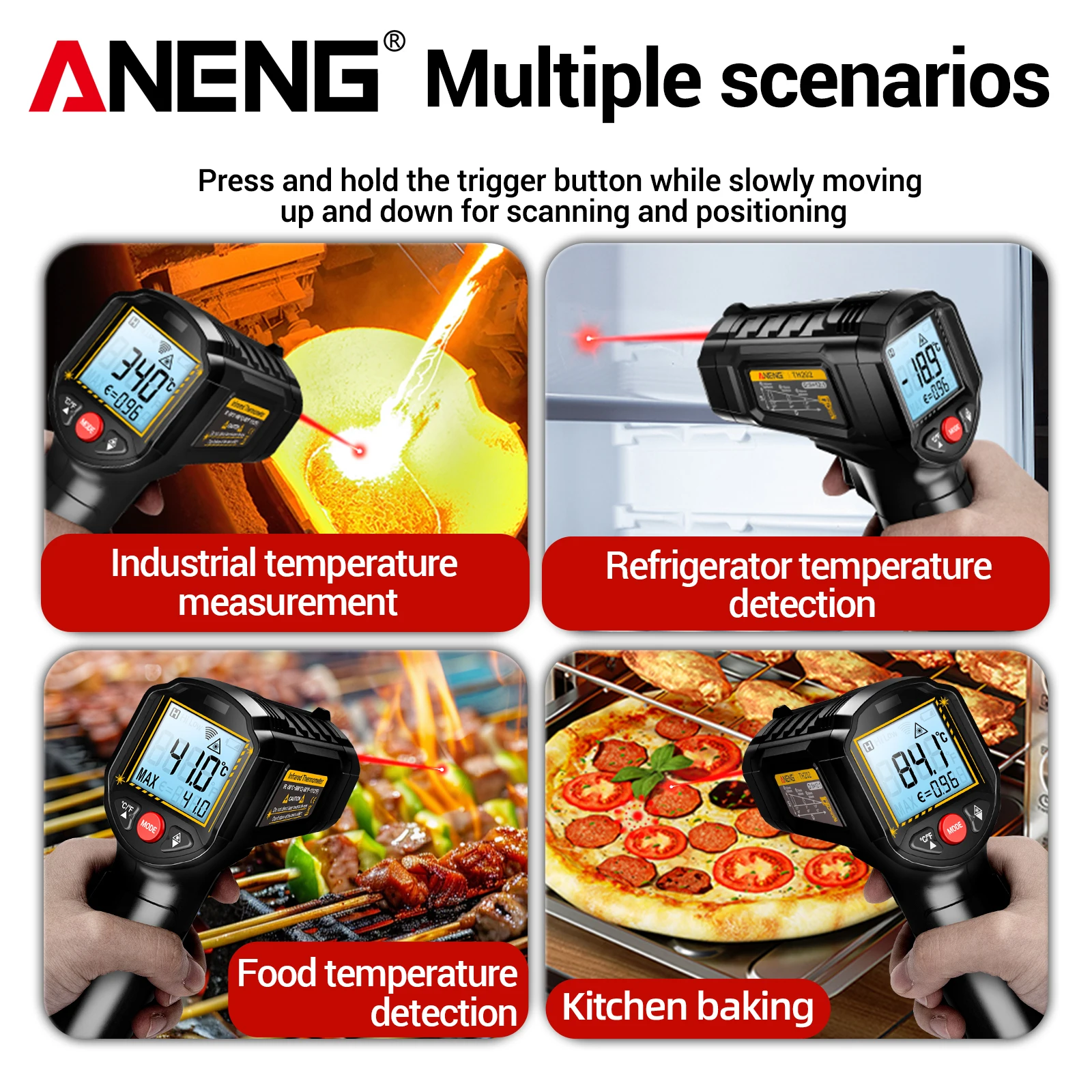 Termometr laserowy ANENG TH202 – Industrial Laser Pen recenzja i cena